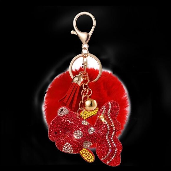 RED GOLDFISH KEYRING - Picture 1 of 1